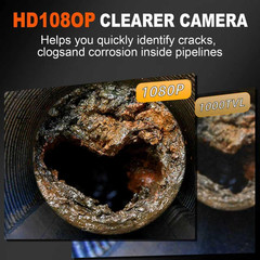 1080P HD Sewer Camera 30M, Waterproof Borescope with DVR & 32GB SD Card