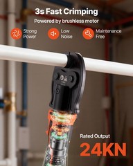 VEVOR 18V Cordless Mini Press Tool Kit for 1/2&Prime; 3/4&Prime; 1&Prime; PEX Pipe Copper Rings