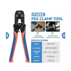 iCrimp PEX Crimping Tool Set for Copper Crimp Ring and PEX Cinch Clamp, Crimp&hellip;