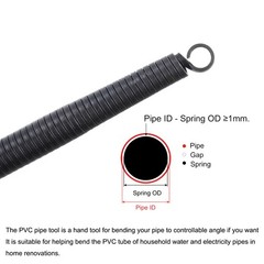 Spring Tube Bender Steel 700mm/27.56 Inch Long for 16mm 0.63 Inch PVC Pipe