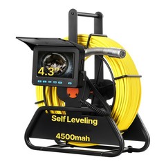 164ft Self-Leveling Drain Camera with 4.3in HD Screen & 12LEDs