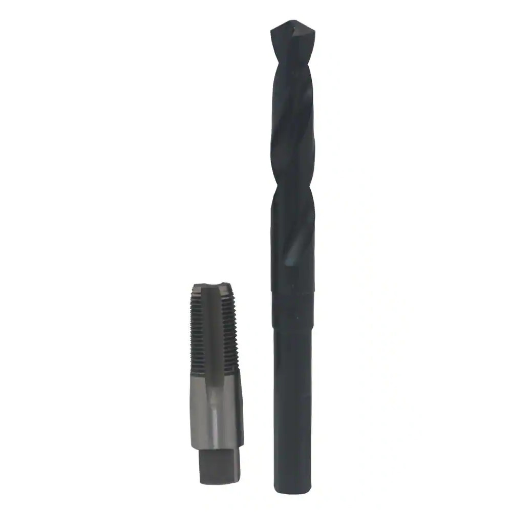 3/8 in. Carbon Steel NPT Pipe Tap and 37/64 in. High Speed Steel Drill Bit Set