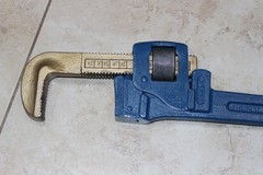 Vtg TRIMO Trimont 36&rdquo; Heavy Duty Pipe Wrench Forged Steel PAT&rsquo;D 3-6-18