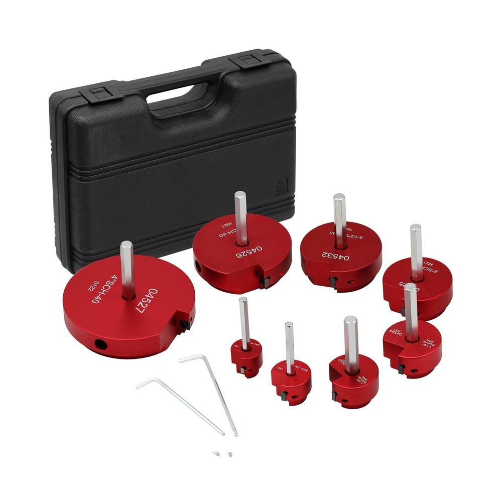 8-Piece PVC Pipe Reamer Kit with 1/2 Shank
