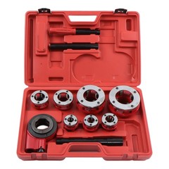 W/ Handle Pipe 7 Size BSPT Pipe Threader Threader Threading 3/8&Prime; To 2&Prime; Dies Set