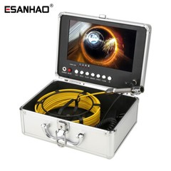 17mm Drain Sewer Pipe Inspection Camera DVR 16GB Video Endoscope 9&Prime; Monitor 30M