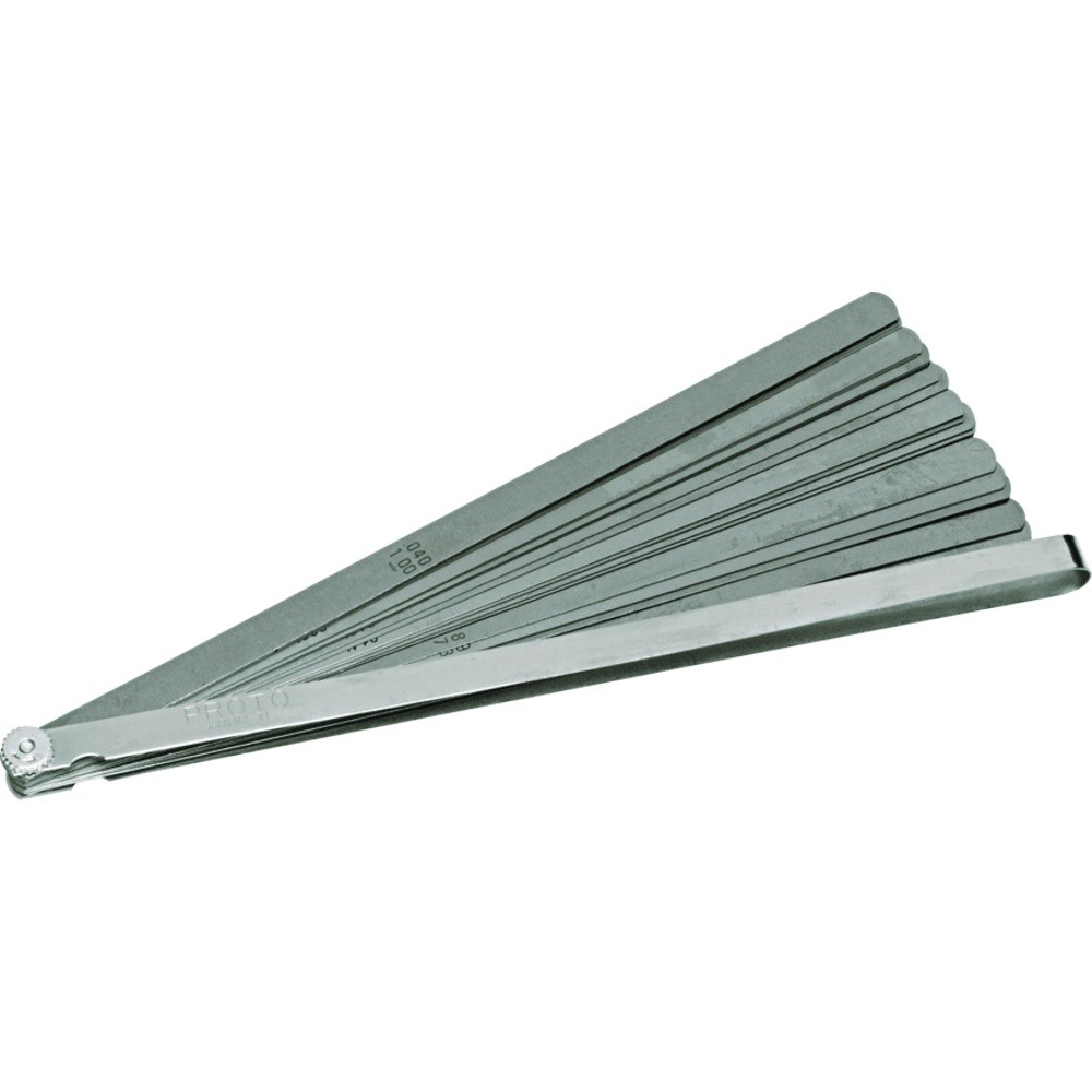 Proto J000TL 25 Blade Long Feeler Gauge Set (1/2&Prime; and 12&Prime; blades in steel