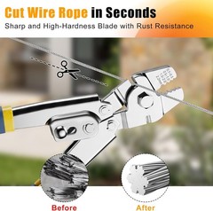 Heavy Duty Crimping Tool Kit for 1/16&Prime; Stainless Steel Cable, 328FT Wire Rope