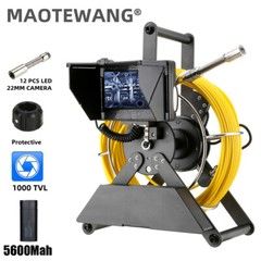 4.3&Prime; LCD Monitor 22MM Camera 12W LED Sewer Drain Pipe Industrial Endoscope 40M