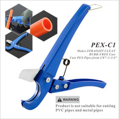 PEX Clamp Crimping Tool Kit 3/8 to 1 Inch Stainless Steel Clamps with Cutter