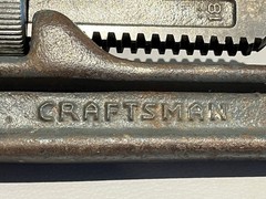 Craftsman 18&Prime; Heavy Duty Blue/Green Pipe Wrench &ndash; 1/8&Prime; to 2 1/2&Prime; &ndash; USA