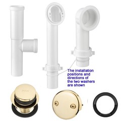 (1 Pack) Yariwiz 1-1/2&Prime; Golden Bathtub Tub Drain Kit Bath Waste Overflow Drai&hellip;