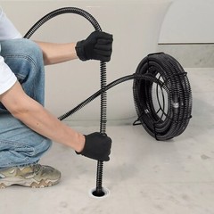 Sectional Drain Cleaning Sewer Cable 60FTx5/8In & 6 Cutters for 0.8&Prime;-3.9&Prime; Pipes