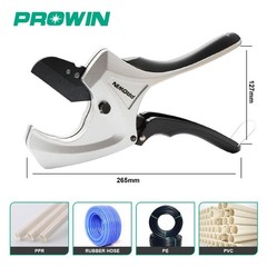 PROWIN Ratcheting PVC Pipe Cutter, 2-1/2&Prime; Capacity with SK5