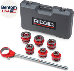 36475 Exposed Ratchet Threader Set, Model 12-R Ratcheting Pipe Threading Set of