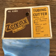 New Vintage Zomax Premier Tubing Cutter 1 in Capacity Japan No 6360