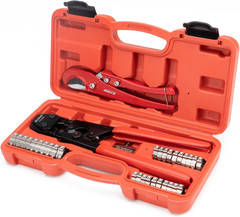 PEX Clamp Crimping Tool Kit Cinch Crimper w 30 Stainless Steel Clamps Set