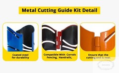 3 Piece Magnetic Metal Pipe Cutting Guide, Steel Includes Sizes: 1-7/8&Prime;, 2-3/8&Prime;