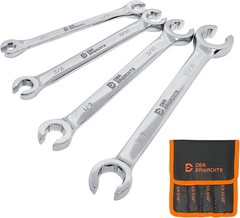 4-Piece Flare Nut Wrench Set &ndash; SAE Brake Line Wrench 1/4, 5/16, 3/8, 7/16, 1/&hellip;