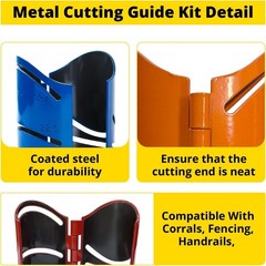 3Pc Magnetic Metal Pipe Cutting Guide Steel 45&deg; 90&deg; 22.5&deg; Saddle Cuts