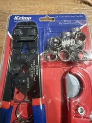 Icrimp Ratchet PEX Cinch Tool with Removing Function for 3/8 to 1-Inch Stainless
