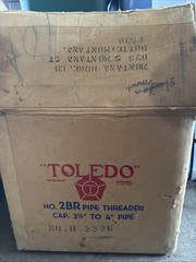 NIB Toledo 2-BR 2.5&rdquo;- 4&rdquo; Pipe Threader 40&rsquo;s/50&rsquo;s 3 Sets of Factory Dies Included