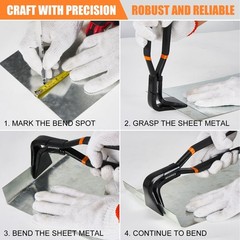 3-Piece Hand Seamers Sheet Metal Tools, Straight, 45&deg;and 90&deg; Sheet Metal Bend&hellip;