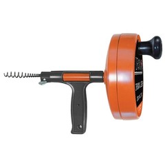 Heavy-Duty-Steel Pro Drum Drain Auger, 25 Ft., with Work Gloves and Carrying&hellip;