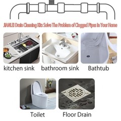 Drain Clog (5pcs)＆Drain Auger 16 FT (1pcs)＆Drain Snake Hair (1pcs),Plumbing S&hellip;