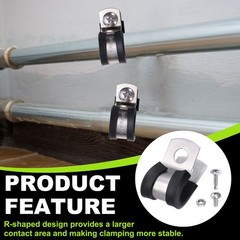 20pcs 2-5/8 Inch Stainless Steel Cable Clamp Set Conduit Wire Holder Strap Clip