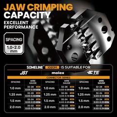 SOMELINE Crimp Tool Connector Kit, JST-SH 1.0mm/PH 2.0mm Orange/Black