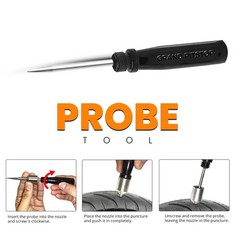 Tubeless Tire Gun Puncture Repair Kit with Mushroom Plug for Tyre Punctures a&hellip;