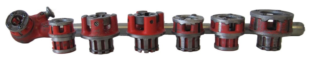RIDGID 36345 00-R Exposed Ratchet Threader Set 1/4&Prime;, 3/8&Prime;, 1/2&Prime;, 3/4&Prime;, 1&Prime; Sizes