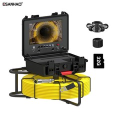 30m Pipe Inspection Camera w/ 512hz Self-leveling Drain Sewer Camera 9&Prime; Monitor