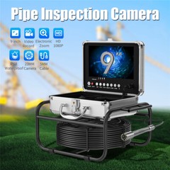 23mm Drain Sewer Camera Pipe Inspection Camera DVR 16GB 9&rdquo; Monitor 50M Cable
