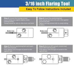 3/16 Inch Brake Line Double Flaring Tool Handheld 45 Degree SAE for Brake Hose T