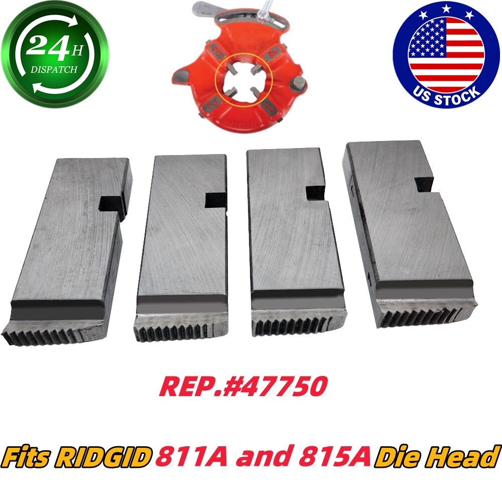 1in-2in Alloy Steel Pipe Threading Dies NPT #47750 For Ridgid 811A and 815A US