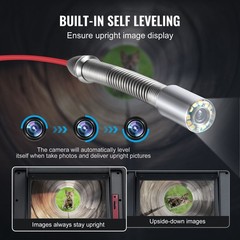 328ft Sewer Camera 10.1&Prime; Touchscreen Self-Leveling Drain Inspector