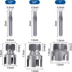 3PCS Pipe Threading Tool Kit for PVC Plastic Pipes &ndash; Drill-Powered Efficiency