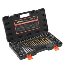 VEVOR Screw Extractor Set with Drill Bits Easy Out Nut Bolt Extractors 65 Pieces