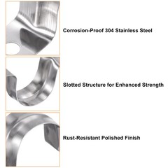 30pcs 1 3/16 Inch 30mm Conduit Clamp, M30 U Tube Pipe Clamp, Stainless Steel