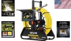 98ft Sewer Camera, 4.3&Prime; Display, Waterproof