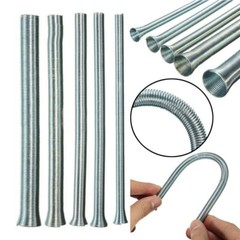 5pcs 21cm Spring Bending Tube Pipe Bender 1/4&Prime; 5/16&Prime; 3/8&Prime; 1/2&Prime; 5/8&Prime; Silver Set