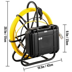 9&Prime; 40m/150ft Sewer Pipe Inspection Camera DVR HD 1200 TVL IP68 Waterproof