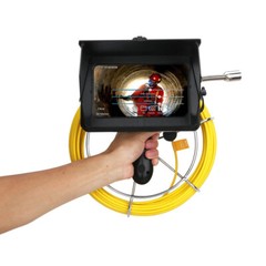 50M Handheld Pipe Sewer Inspection Camera Video Camera Meter Counter 7&Prime; Monitor