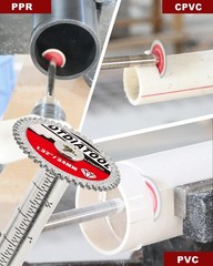 PVC Pipe Cutter Tool &ndash; Diamond Grit Internal Cutter for Drill & Impact Driver, 8
