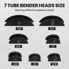 Ratcheting Pipe Tube Bender HVAC Refrigeration Tool Kit 7 Dies Complete set