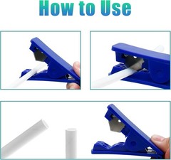Litoexpe 3pcs PTFE Plastic Tubing Cutter, Blue Pipe Cutter, Square Tubing Hose