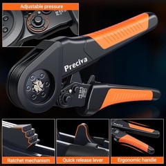 Hexagonal Ferrules Crimping Tool, 0.08-16mm&sup2;/AWG28-5 Wire Crimps Tools, Crimper