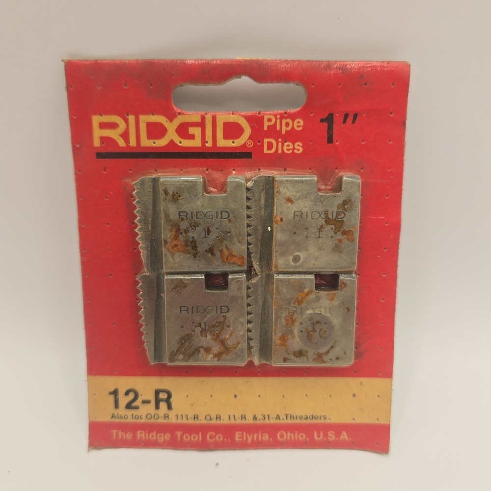 RIDGID STEEL 12-R 1&Prime; PIPE DIES New Old Stock